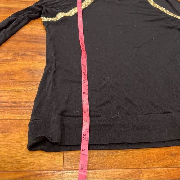 Three Dots Black and gold sequin sweater - Picture 4 of 5